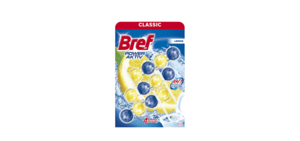 Osveživač WC šolje Bref Power Active Limun 3×53g